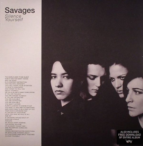 SAVAGES -  Silence Yourself LP